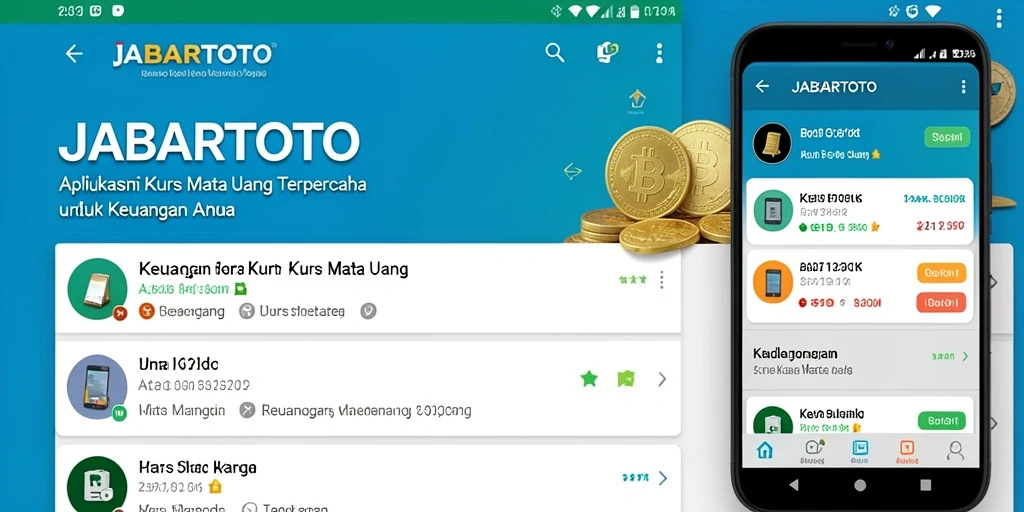 Antarmuka aplikatif JABARTOTO menampilkan kurs mata uang secara jelas.