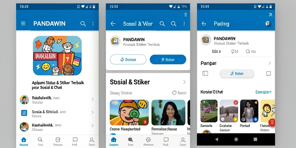 Tampilan antarmuka aplikasi PANDAWIN yang menarik dan mudah digunakan.
