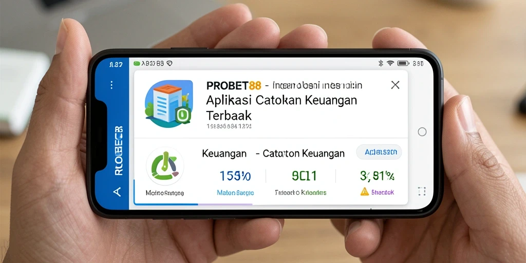 Antarmuka aplikasi PROBET88 untuk Catatan Keuangan yang sederhana dan menarik.