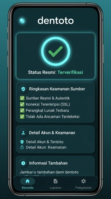 Tampilan kanal resmi dentoto